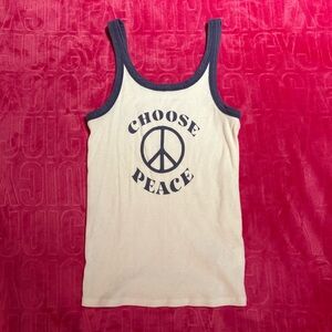 American Eagle “Choose Peace” Graphic Tank Top